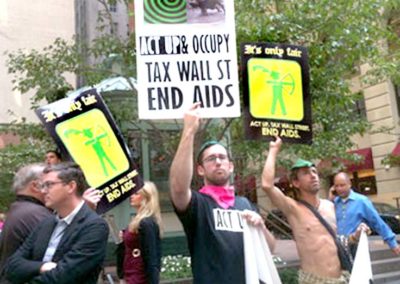 ACT UP, Vocal and others Demand Robin Hood Tax in Front of Chase Bank