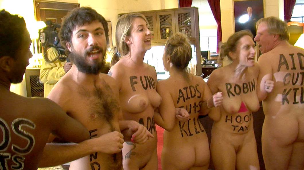 AIDS Activists Expose Themselves And The Naked Truth About AIDS Budget Cuts