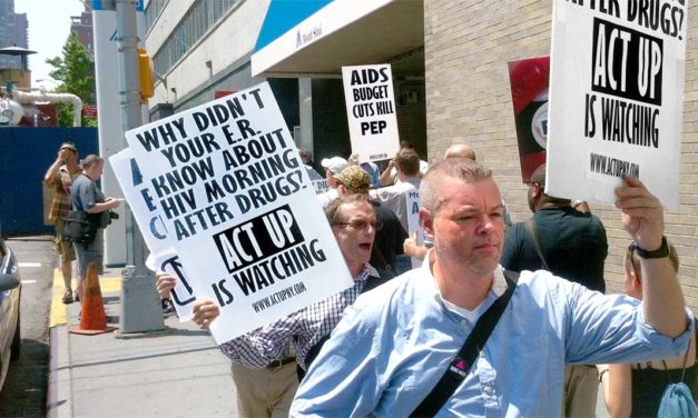 ACT UP Protests Initial Denial of PEP Treatment to Gay Man