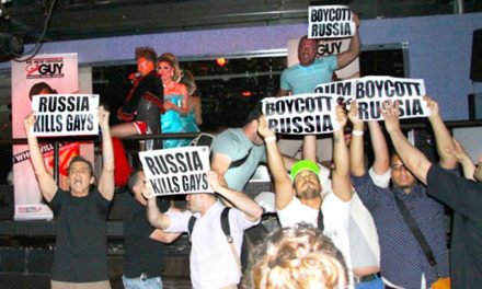 ACT UP Disrupts “Stoli Guy” Event To Protest Russia’s Anti-Gay Crusade