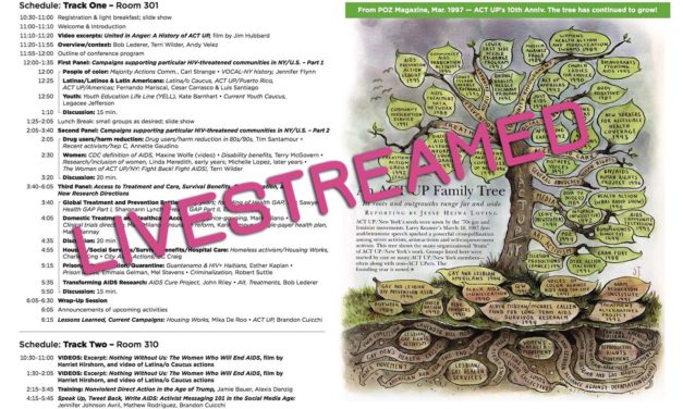 ACT UP 30th Anniv. Conference Being Livestreamed – 11AM – 6:30 PM EST