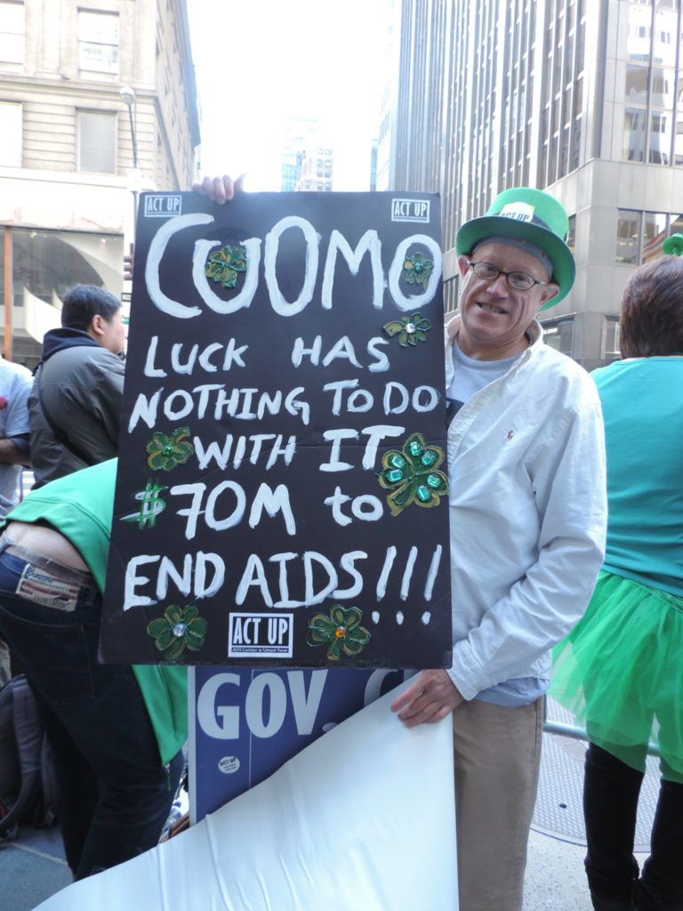 Protest of Cuomo at St. Patricks Day March 2016