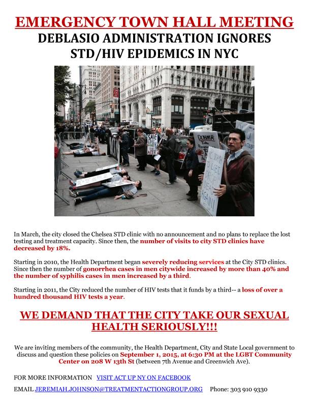 Emergency Town Hall Meeting on HIV Epidemic in NYC