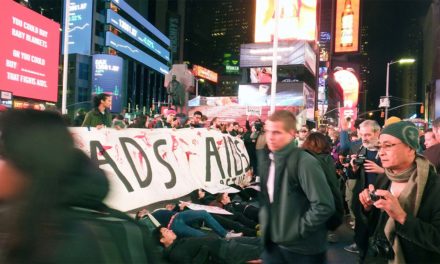 Times Square Protest for World AIDS Day