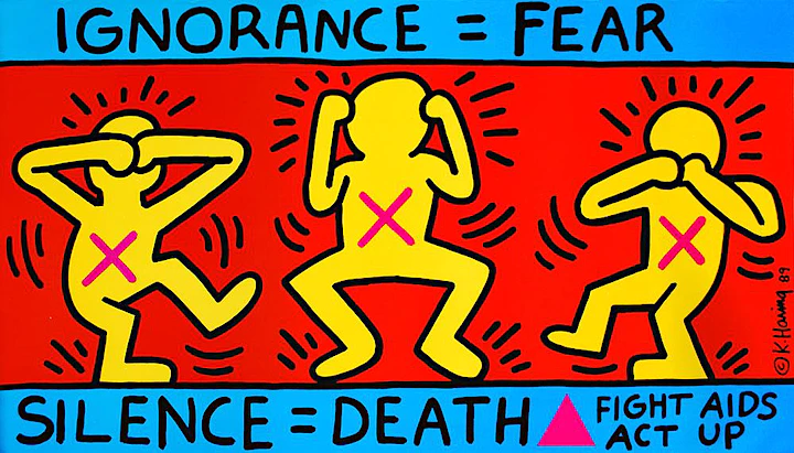 Ignorance = Fear, Silence = Death, Fight AIDS, ACT UP