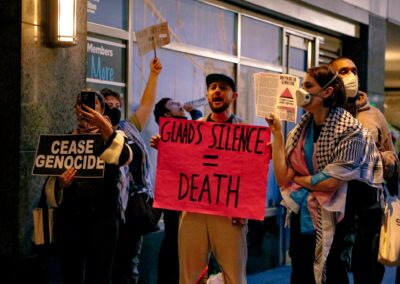 ACT UP protesting GLAAD Media Awards by Alexa Wilkinson