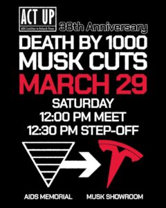 Death By 1000 Musk Cuts Saturday, March 29, 2025 Action