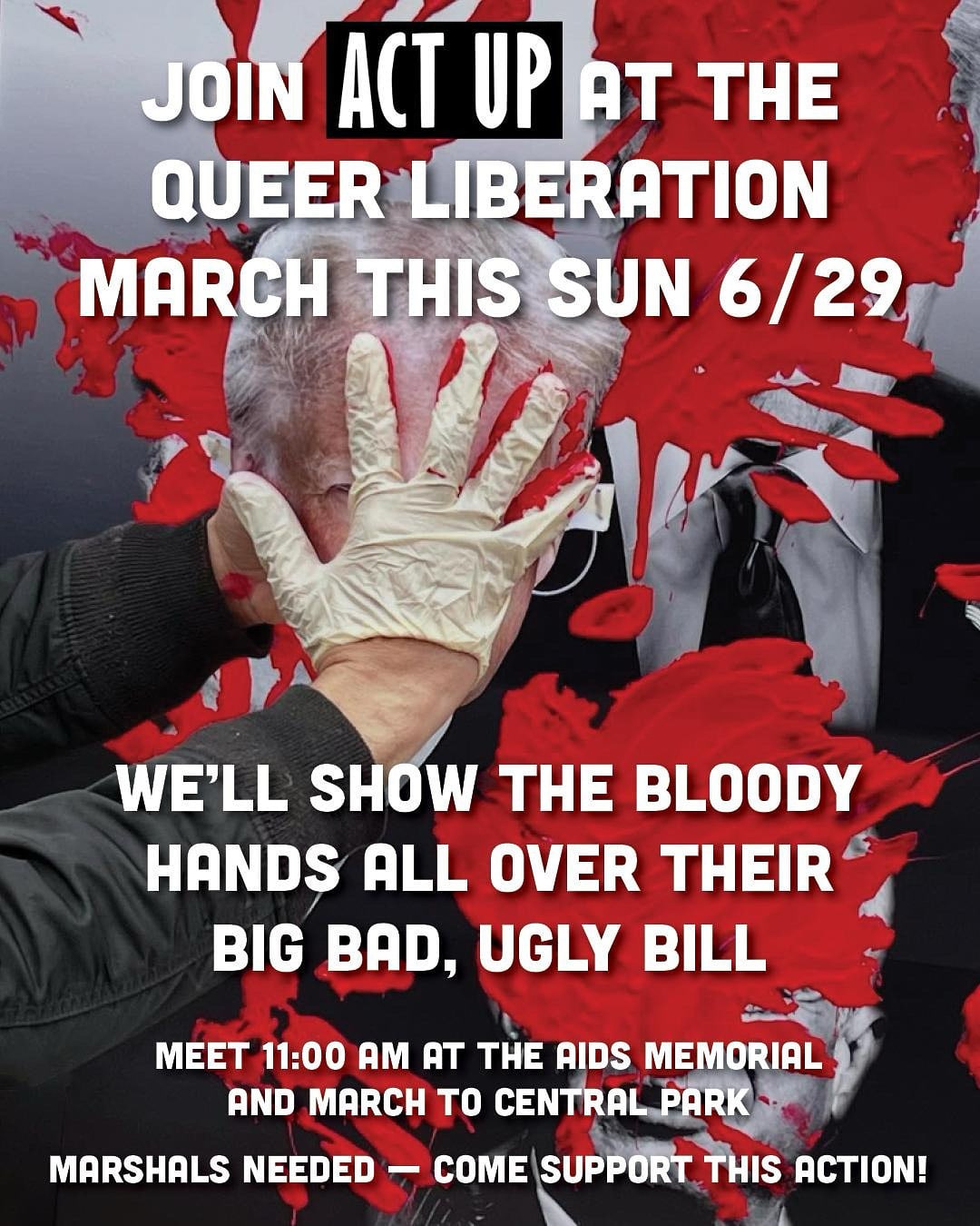ACT UP Queer Liberation March 2025 Action