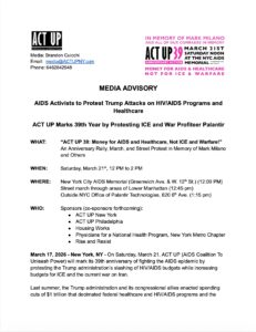 ACT UP 39: Money For AIDS & Healthcare, Not For Ice & Warfare