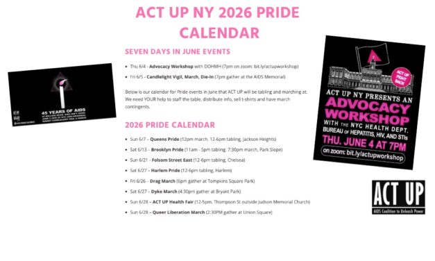 ACT UP NY 2026 Pride Calendar